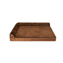 Orthopedic Dog Bed Soft Velvet Fabric Coffee