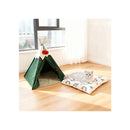 Pet Tent Dog Cat Tent Bed Washable Indoor Green