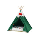 Pet Tent Dog Cat Tent Bed Washable Indoor Green
