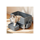 Stainless Steel Cat Litter Box Large Pet Toilet