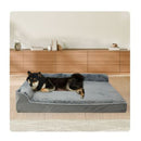 Orthopedic Dog Bed Soft Velvet Fabric Grey