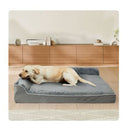 Orthopedic Dog Bed Soft Velvet Fabric Grey