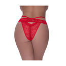 Peek A Boo Cheeky Panty Red