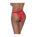 Peek A Boo Cheeky Panty Red