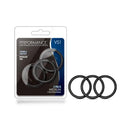 Performance Vs1 Pure Premium Silicone Cockrings Black Medium Set