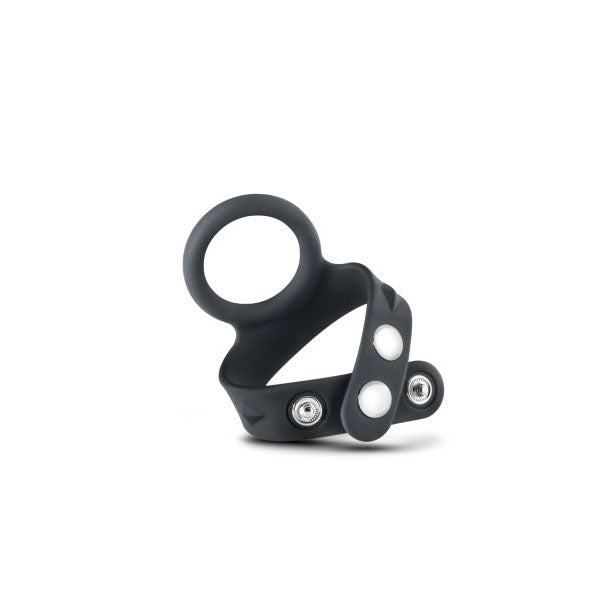 Performance Vs7 Silicone Black Cock Ring And Adjustable Ball Strap