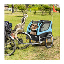 Folding Pet Bike Trailer With 3 Zippered Doors And 8 Reflectors