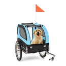 Folding Pet Bike Trailer With 3 Zippered Doors And 8 Reflectors