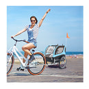 Folding Pet Bike Trailer With 3 Zippered Doors And 8 Reflectors