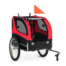 Folding Pet Bike Trailer With 3 Zippered Doors And 8 Reflectors