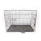 Portable Foldable Dog Cat Rabbit Collapsible Crate Pet Cage with Blue Cover Mat