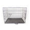 Portable Foldable Dog Cat Rabbit Collapsible Crate Pet Cage with Cover Mat Blue