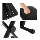 Piano Stool Adjustable Height Keyboard Seat Portable Bench Chair Black