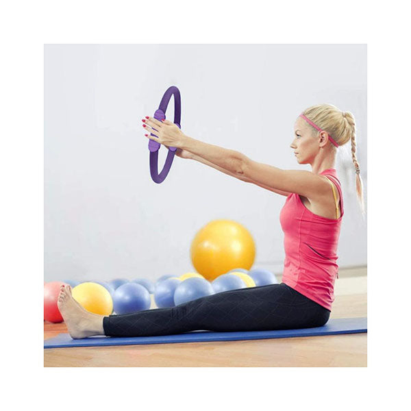 Pilates Ring Band Yoga Home Workout Exercise Band Purple