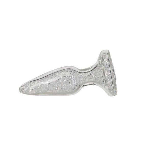 Pillow Talk Fancy Luxurious Glass Anal Plug With Clear Gem