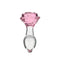 Pillow Talk Rosy Luxurious Glass Anal Plug W Clear Gem