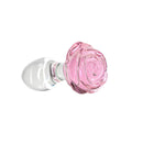 Pillow Talk Rosy Luxurious Glass Anal Plug W Clear Gem