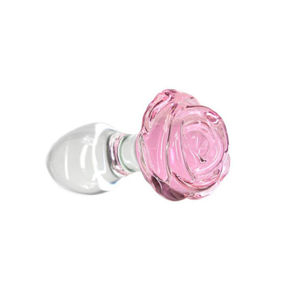 Pillow Talk Rosy Luxurious Glass Anal Plug W Clear Gem
