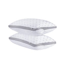 Twin Pack Plush Down Like Pillows With 2 Bonus Quilted Waterproof Pillow Protectors