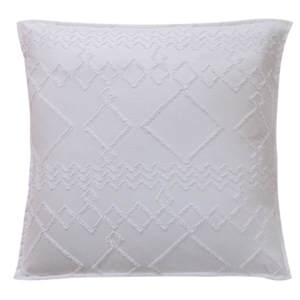 Tufted Microfibre Super Soft European Pillowcase  White