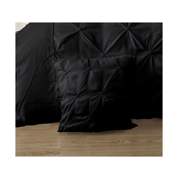 Diamond Pintuck Premium Ultra Soft Cushion Covers 2  Pack    Black