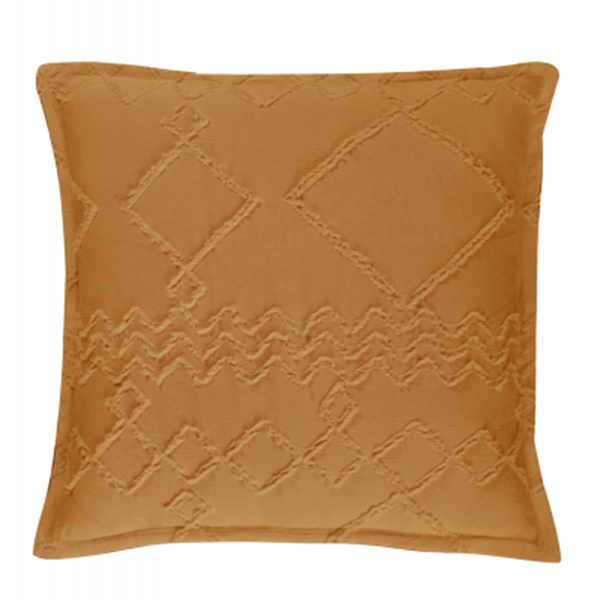 Tufted Microfibre Super Soft European Pillowcase  Caramel