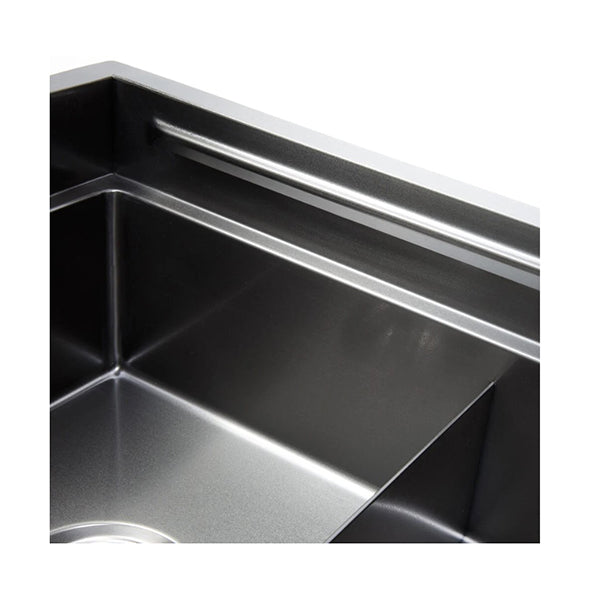 Piniz Bowl Kitchen Sink Slide Lip Stainless Steel 820Mm Pvd Gunblack