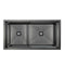 Piniz Bowl Kitchen Sink Slide Lip Stainless Steel 820Mm Pvd Gunblack