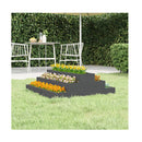 Planter Grey 80X80X27 Cm Solid Wood Pine