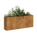 Planter Rusty 200X40X80 Cm Weathering Steel