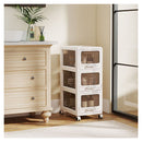 Plastic Drawer Storage Organizer Rolling Cart With 3Drawers And Wheels