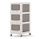 Plastic Drawer Storage Organizer Rolling Cart With 3Drawers And Wheels