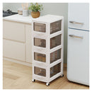 Plastic Drawer Storage Organizer Rolling Cart With 3Drawers And Wheels