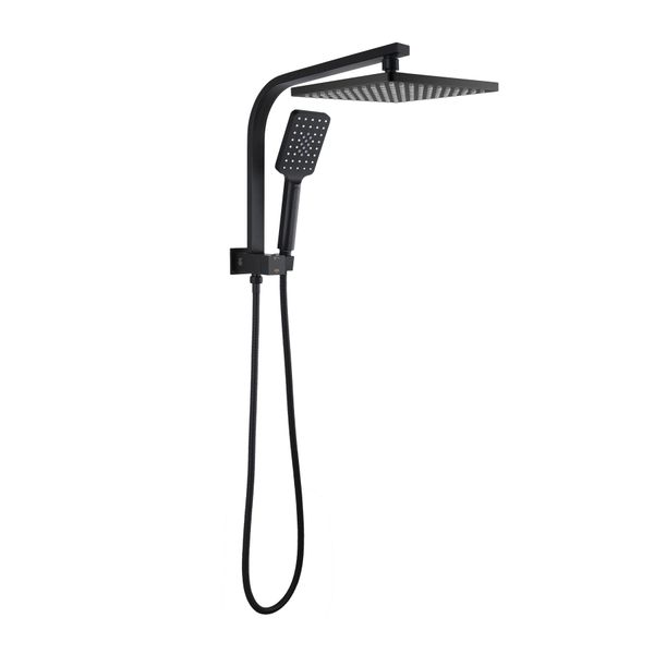 Plastic Shower Head Handheld Spray Gooseneck Arm Set