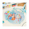 4in1 Activity Play Mat with 5 Hanging Sensory Toys for Infant Blue