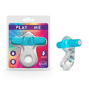 Play With Me Delight Clear Blue Vibrating Cock Ring