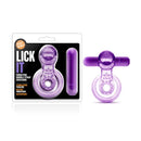 Play With Me Lick It Purple Vibrating Cock And Ball Rings