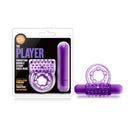 Play With Me The Player Purple Vibrating Cock And Ball Rings