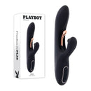 Playboy Pleasure Aureus Rabbit Vibrator With Internal Flicker Black