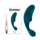 Playboy Pleasure Charmer Vibrator With Clitoral Suction Blue