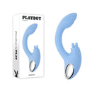 Playboy Pleasure Sapphire Sky Vibrator With Tongue Stimulator Blue