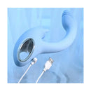 Playboy Pleasure Sapphire Sky Vibrator With Tongue Stimulator Blue