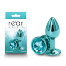 Rear Assets Small Metal Butt Plug With Round Gem Base