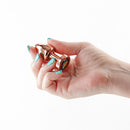 Rear Assets Petite 6 Cm Metal Butt Plug With Rainbow Round Gem Base
