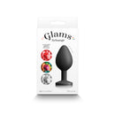 Round Black Medium Butt Plug With Interchangeable Round Gems
