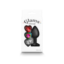 Glams Xchange Heart Black Butt Plug With Interchangeable Heart Gems