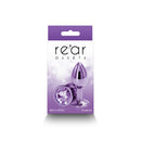 Rear Assets Small Metal Butt Plug With Round Gem Base