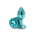Rear Assets Small Metal Butt Plug With Round Gem Base