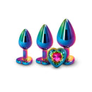 Trainer Kit Multicolor With Rainbow Metallic Butt Plugs Set Of 3 Sizes
