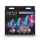 Trainer Kit Multicolor With Rainbow Metallic Butt Plugs Set Of 3 Sizes